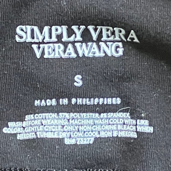 SIMPLY VERA Vera Wang Black Leggings S - Picture 2 of 4